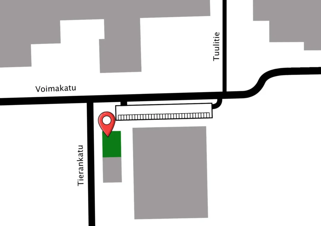 Kartta, jossa näkyy Net-Foodlabin toimiston sijainti